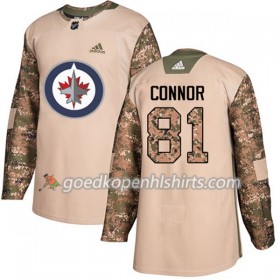 Winnipeg Jets Kyle Connor 81 Adidas 2017-2018 Camo Veterans Day Practice Authentic Shirt - Mannen